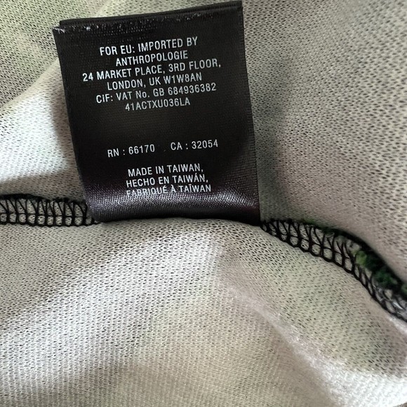 Anthropologie 9-H15 STCL Kobus Magnolia Floral‎ Zipper Boxy Crop Shirt Medium - Picture 8 of 8